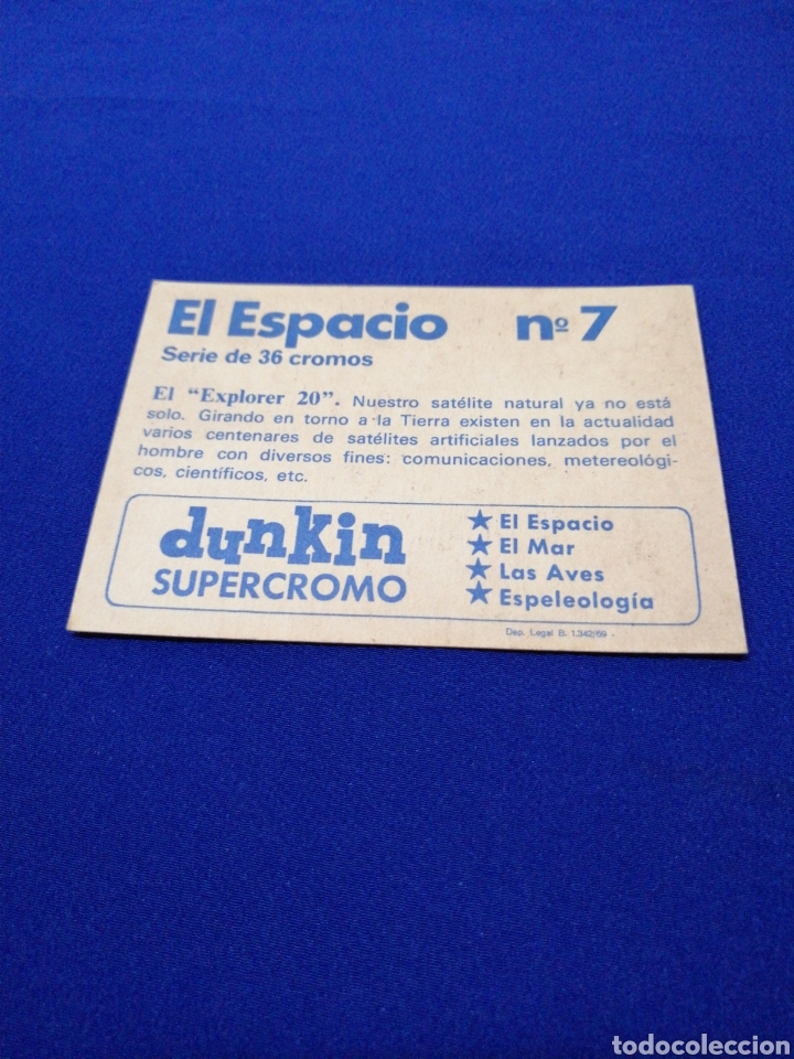 Coleccionismo cromos antiguos: DUNKIN SUPERCROMO EL ESPACIO NUMERO 7 - Foto 2