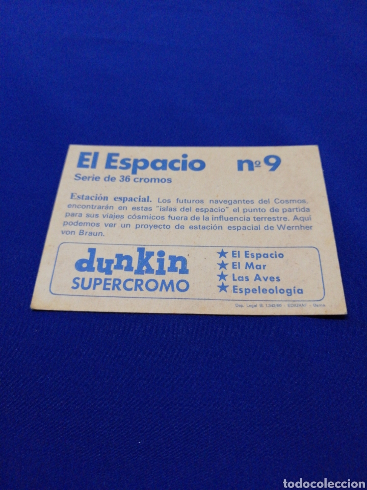 Coleccionismo cromos antiguos: DUNKIN SUPERCROMO EL ESPACIO NUMERO 9 - Foto 2