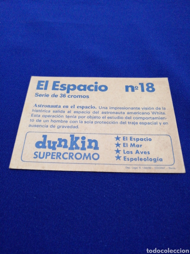 Coleccionismo cromos antiguos: DUNKIN SUPERCROMO EL ESPACIO NUMERO 18 - Foto 2