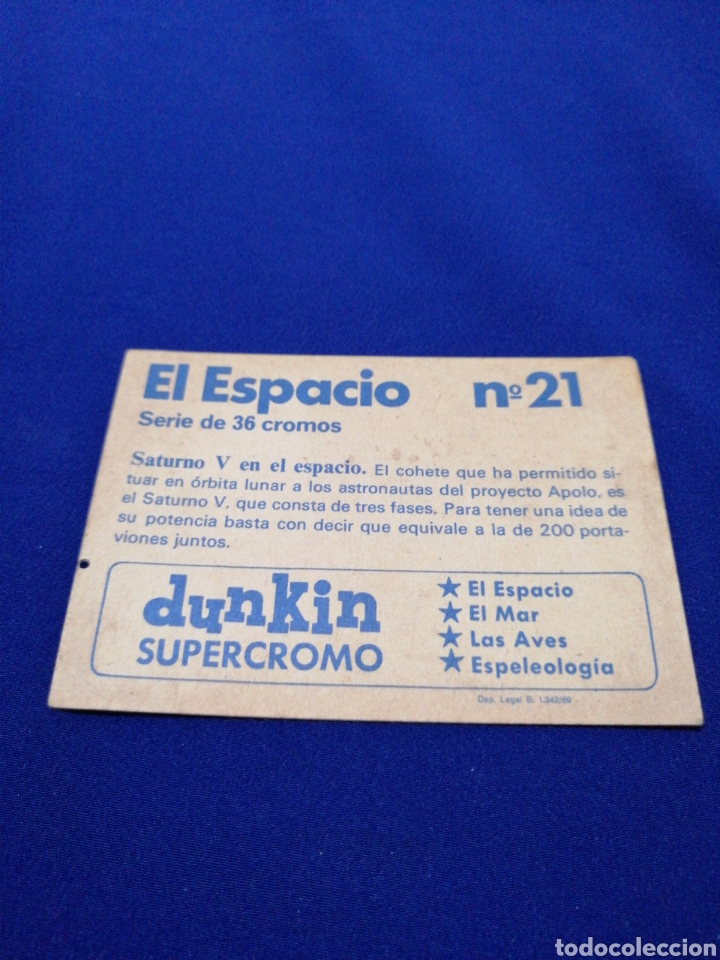 Coleccionismo cromos antiguos: DUNKIN SUPERCROMO EL ESPACIO NUMERO 21 - Foto 3