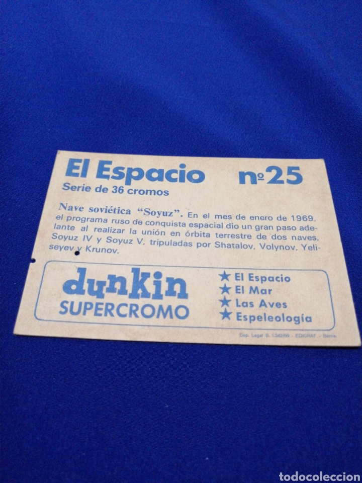 Coleccionismo cromos antiguos: DUNKIN SUPERCROMO EL ESPACIO NUMERO 25 - Foto 3