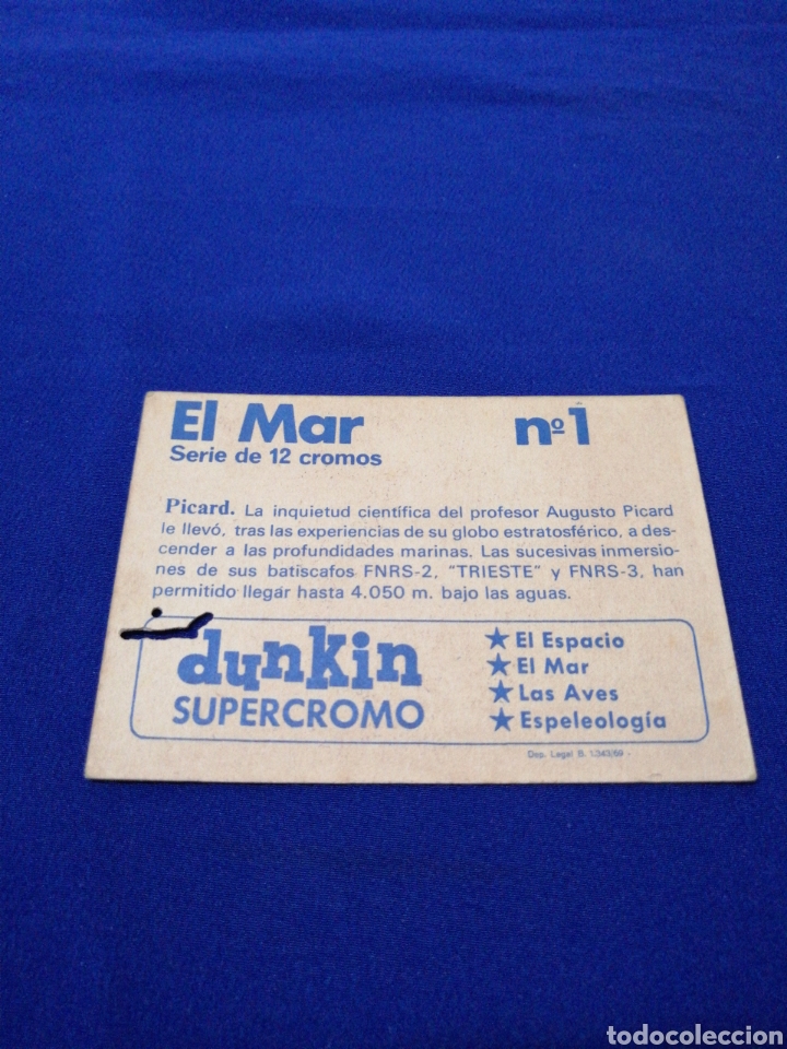 Coleccionismo cromos antiguos: DUNKIN EL MAR NUMERO 1 - Foto 3