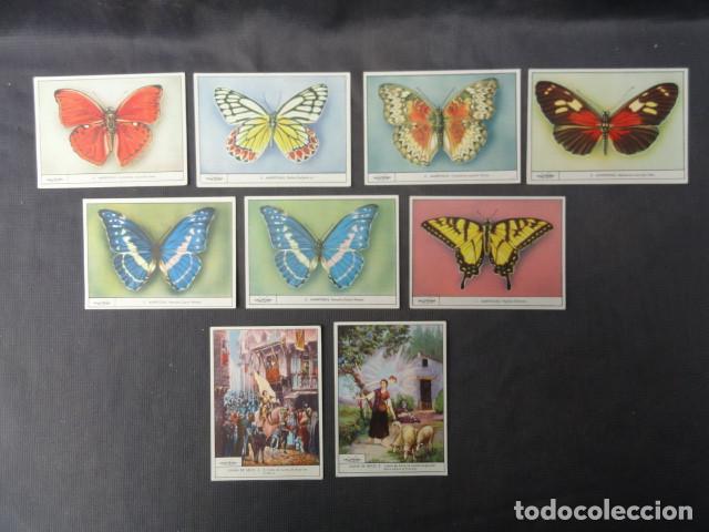 Colecionismo Cromos antigos: 9 CROMOS DEL &Aacute;LBUM GALLICROMOS DE GALLINA BLANCA.