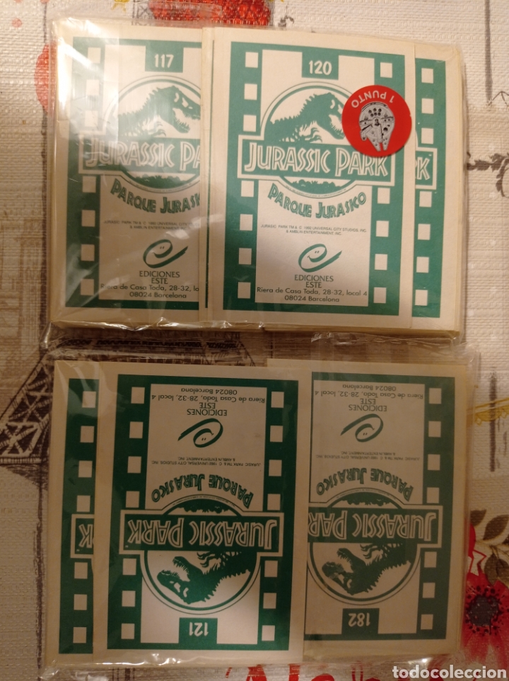 Coleccionismo cromos antiguos: Lote pegatinas Jurassic Park - Foto 1