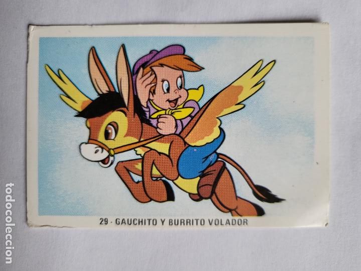 Coleccionismo Cromos antiguos: CROMO ALBUM GALERIA DISNEY FHER (NUNCA PEGADO), N&ordm; 29 GAUCHITO Y EL BURRITO VOLADOR