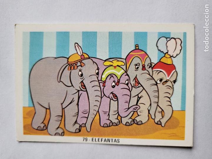 Sammeln alte Sammelbilder: CROMO ALBUM GALERIA DISNEY FHER (NUNCA PEGADO), N&ordm; 79 ELEFANTAS