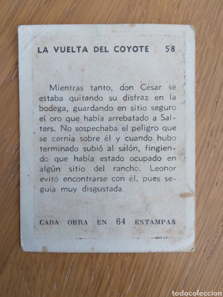 Coleccionismo cromos antiguos: cromo numero 58 la vuelta del Coyote - Foto 2
