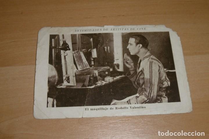 Collectable Antique Stickers: Cromo Intimidades de artistas de cine. Rodolfo Valentino. Chocolates orthi. Serie J N&ordm; 10