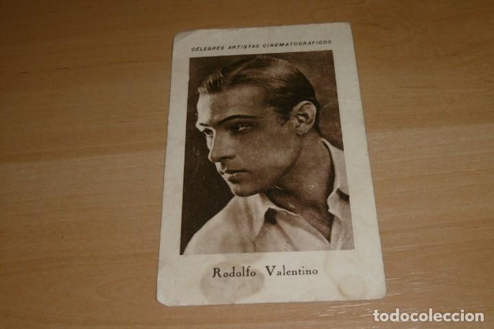 Coleccionismo cromos antiguos: Cromo celebres artistas cinematograficos Rodolfo Valentino. Serie E N&ordm; 11. Chocolates JUNCOSA