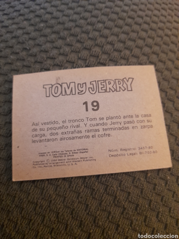 Coleccionismo cromos antiguos: EDICIONES FHER TOM Y JERRY 19 - Foto 2