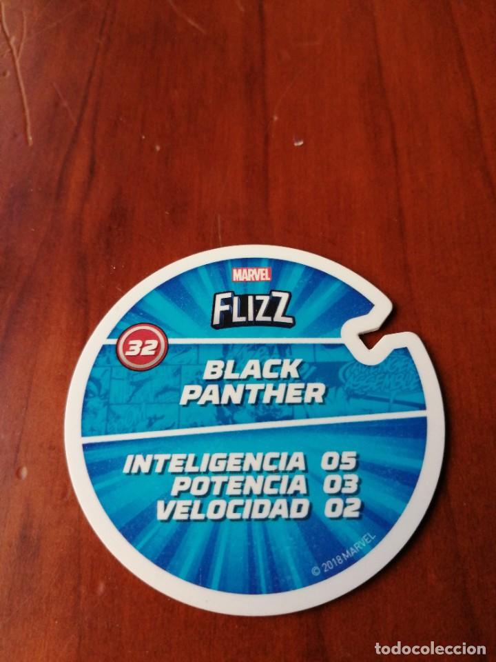 Coleccionismo cromos antiguos: tazo MARVEL FLIZZ N&ordm; 32 BLACK PANTHER - Foto 2