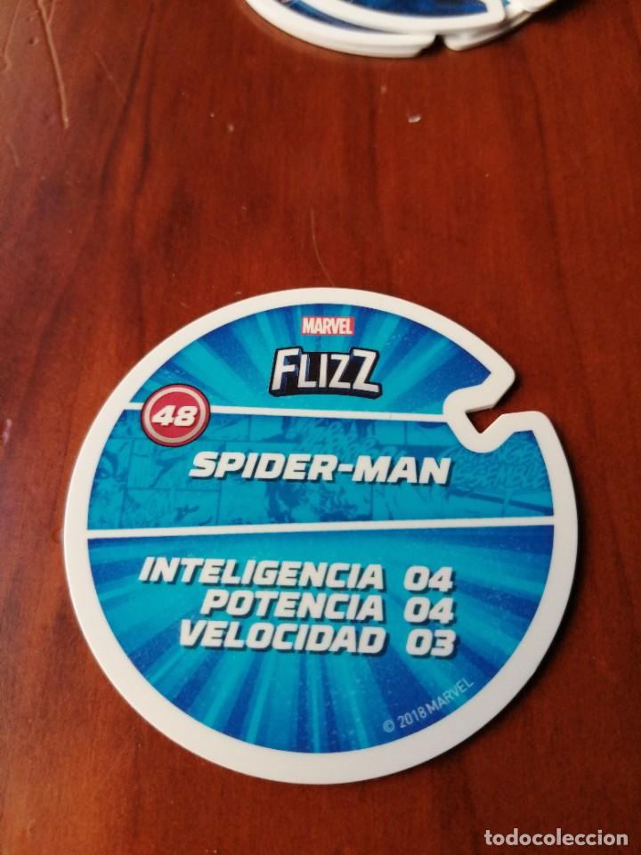 Coleccionismo cromos antiguos: tazo MARVEL FLIZZ N&ordm; 48 SPIDER - MAN SPIDER-MAN - Foto 2