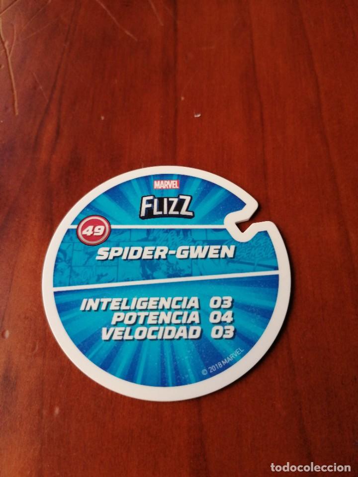 Coleccionismo cromos antiguos: tazo MARVEL FLIZZ N&ordm; 49 SPIDER-GWEN - Foto 2