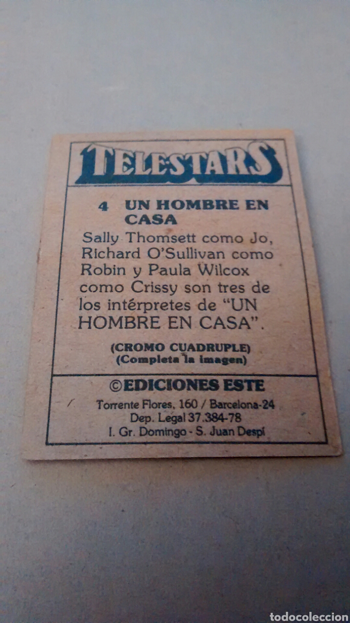 Coleccionismo cromos antiguos: TELESTARS, EDICIONES ESTE, 1978, CROMO N&ordm; 4 (A1) - Foto 2
