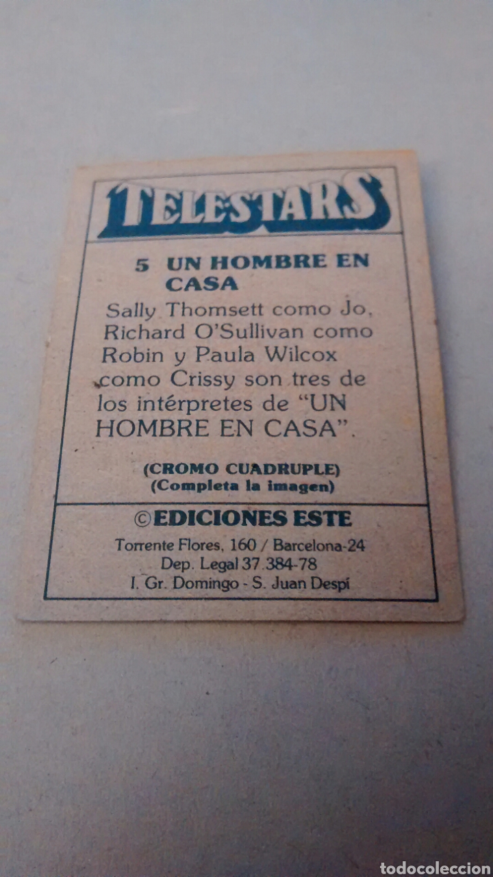 Coleccionismo cromos antiguos: TELESTARS, EDICIONES ESTE, 1978, CROMO N&ordm; 5 - Foto 2
