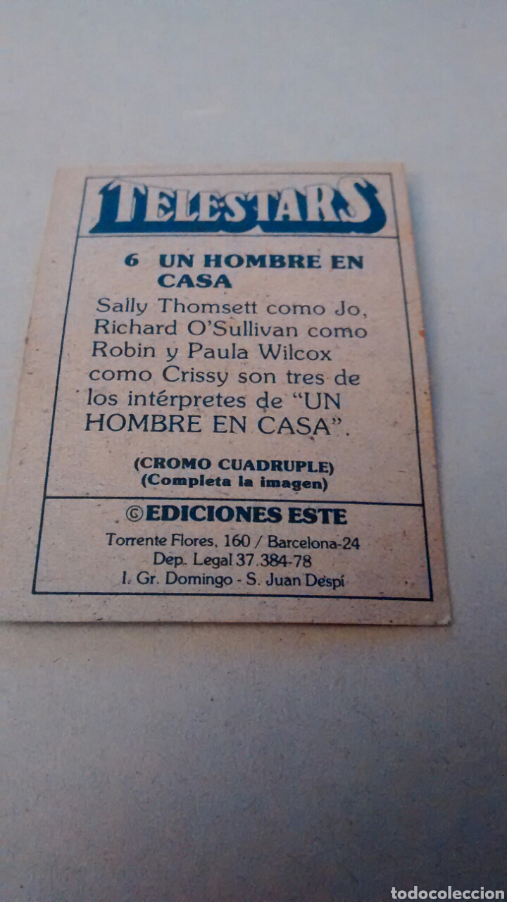 Coleccionismo cromos antiguos: TELESTARS, EDICIONES ESTE, 1978, CROMO N&ordm; 6 - Foto 2