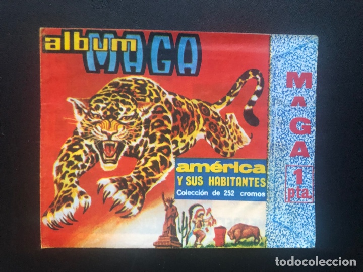 Coleccionismo cromos antiguos: Sobre de cromos sin abrir - Am&eacute;rica y sus habitantes - Editorial Maga 1968