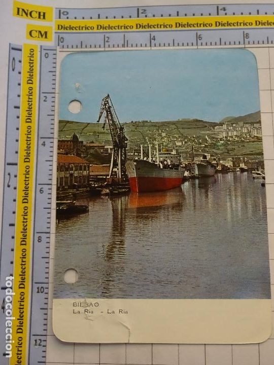 Collectable Antique Stickers: FICHA TURIST MYRGA A&Ntilde;O 1972 FOTO POSTAL RO-FOTO FISA. BILBAO LA RIA / SEVILLA PARQUE MARIA LUISA 19