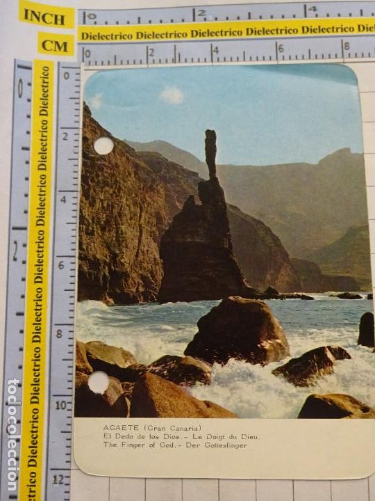 Collectable Antique Stickers: FICHA TURIST MYRGA A&Ntilde;O 1972 FOTO POSTAL RO-FOTO FISA. AGAETE GRAN CANARIA / OVIEDO SANTA MARIA. 33