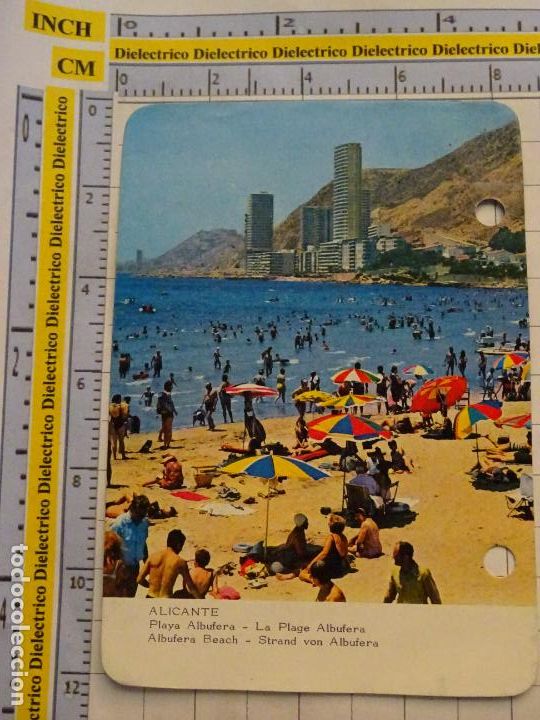 Collectionnisme Cartes &agrave; collectionner anciennes: FICHA TURIST MYRGA A&Ntilde;O 1972 FOTO POSTAL RO-FOTO FISA. ALICANTE PLAYA ALBUFERA / MADRID ALCAL&Aacute; . 39