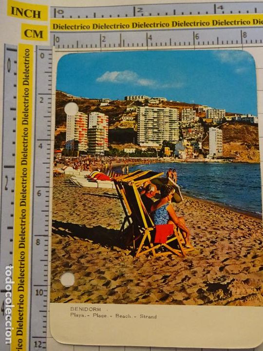 Collectionnisme Cartes &agrave; collectionner anciennes: FICHA TURIST MYRGA A&Ntilde;O 1972 FOTO POSTAL RO-FOTO FISA. BENIDORM ALICANTE PLAYA / SANTANDER. 47