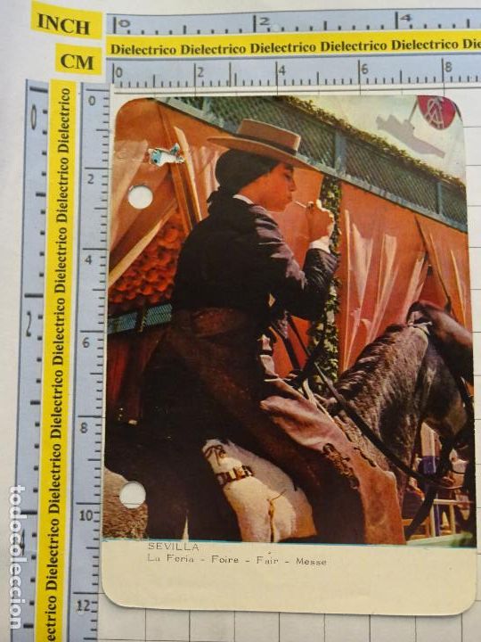 Colecionismo Cromos antigos: FICHA TURIST MYRGA A&Ntilde;O 1972 FOTO POSTAL RO-FOTO FISA. SEVILLA MUJER FUMANDO / MONTSERRAT. 57