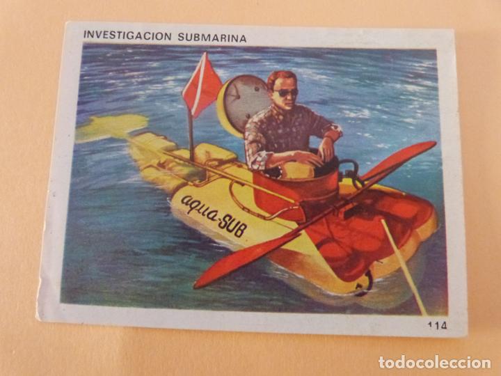 Coleccionismo Cromos antiguos: CROMO DE INVESTIGACI&Oacute;N SUBMARINA DESPEGADO N&ordm; 114 A&Ntilde;O 1968 DEL ALBUM CONTAMOS CONTIGO DE COLED