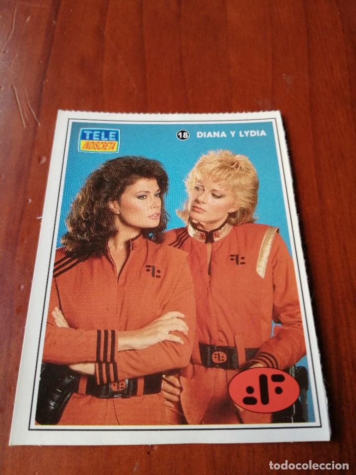 Collectionnisme Cartes &agrave; collectionner anciennes: cromo pegatina V LOS VISITANTES DE LA TIERRA tele indiscreta a&ntilde;os 80 90 n&ordm; 18 DIANA Y LYDIA