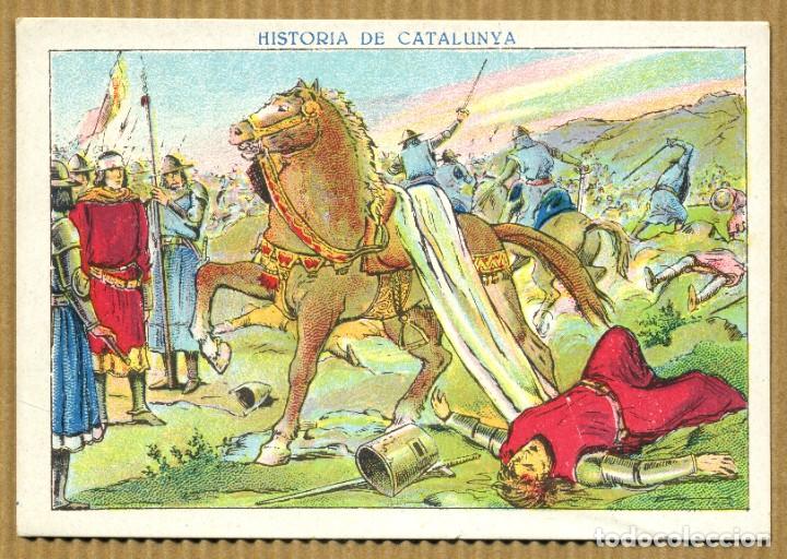 Coleccionismo cromos antiguos: CROMOS XOCOLATA JUNCOSA - MORT DE JAUME III DE MALLORCA N&ordm; 42