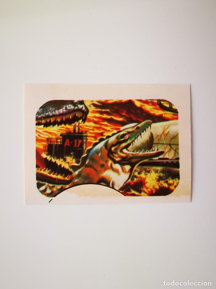 Collectable Antique Stickers: CROMO PEGATINA TROQUELADO SIN PEGAR ALBUM MONSTERS CINE TERROR MAGA MONSTRUOS 105 TYLOSAURIO