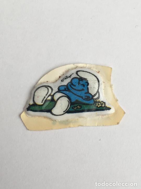 Coleccionismo cromos antiguos: pitufos matutano cromo n&ordm; 35 pitufo dormilon nunca pegado - Foto 1