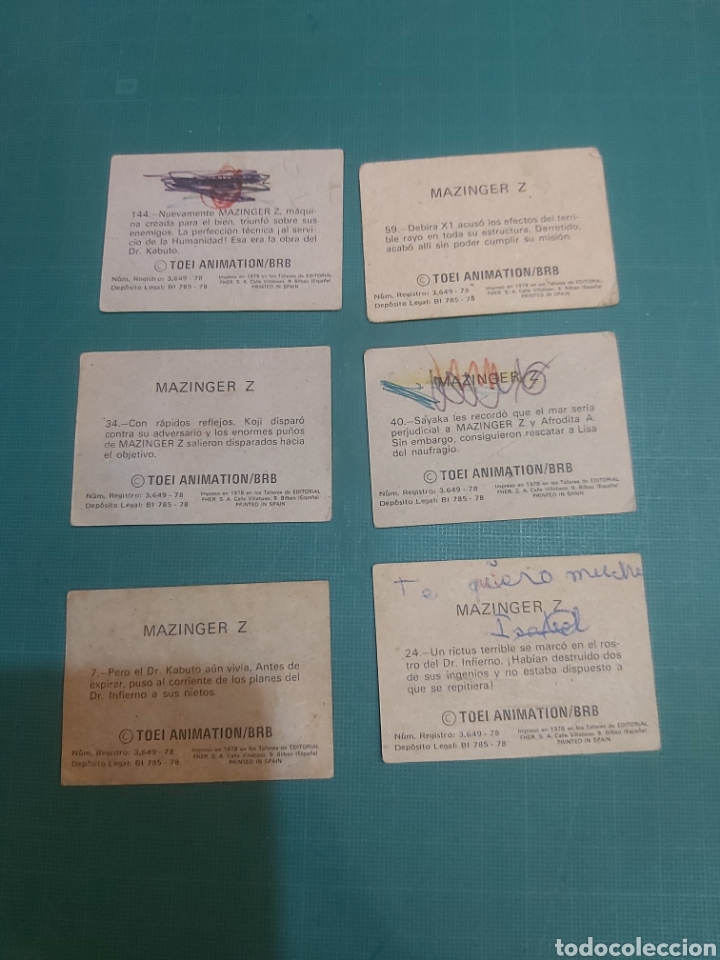Coleccionismo cromos antiguos: MAZINGER LOTE 6 CROMOS - Foto 1