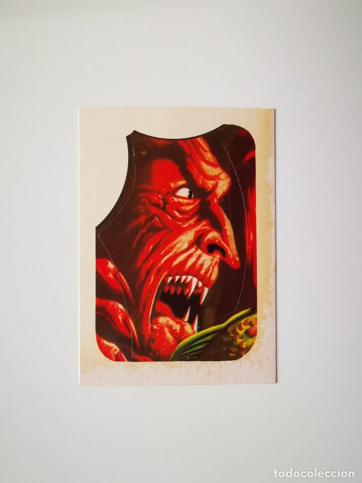 Colecionismo Cromos antigos: CROMO PEGATINA TROQUELADO SIN PEGAR ALBUM MONSTERS CINE TERROR MAGA MONSTRUOS 216 EL DEMONIACO
