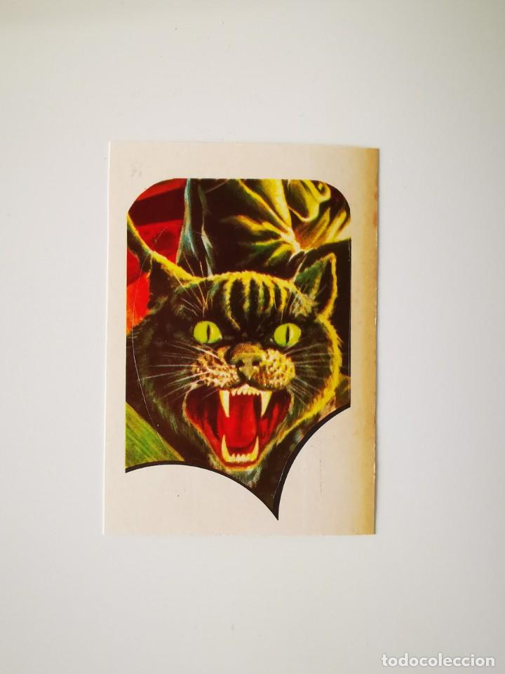 Colecionismo Cromos antigos: CROMO PEGATINA TROQUELADO SIN PEGAR ALBUM MONSTERS CINE TERROR MAGA MONSTRUOS 237 GATO DE LA BRUJA