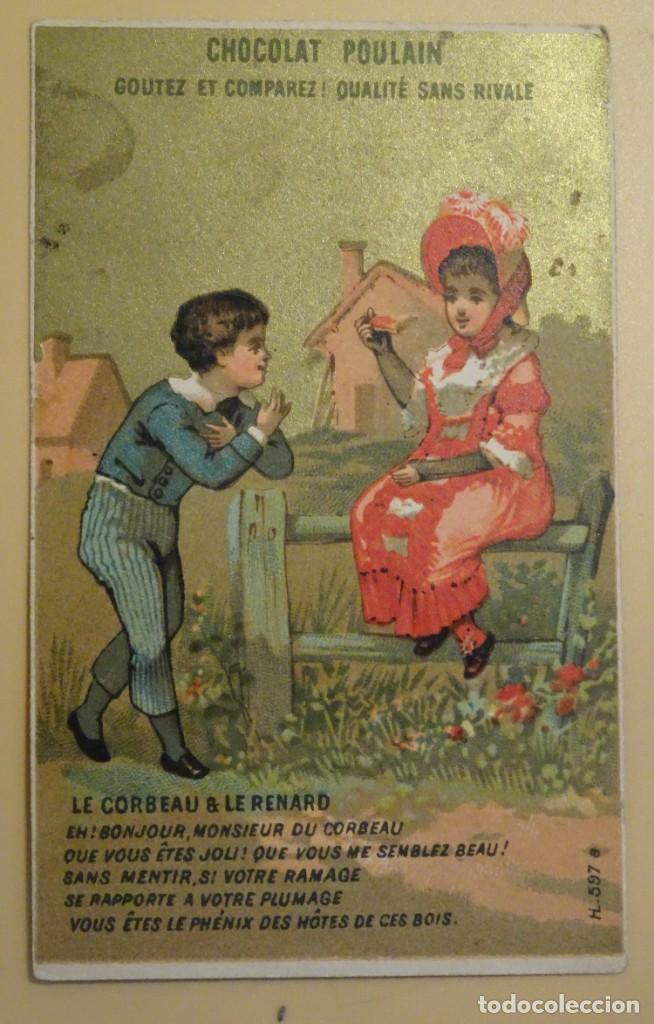 Colecionismo Cromos antigos: ANTIGUO CROMO, CON PUBLICIDAD, CHOCOLAT POULAIN, VER FOTOS