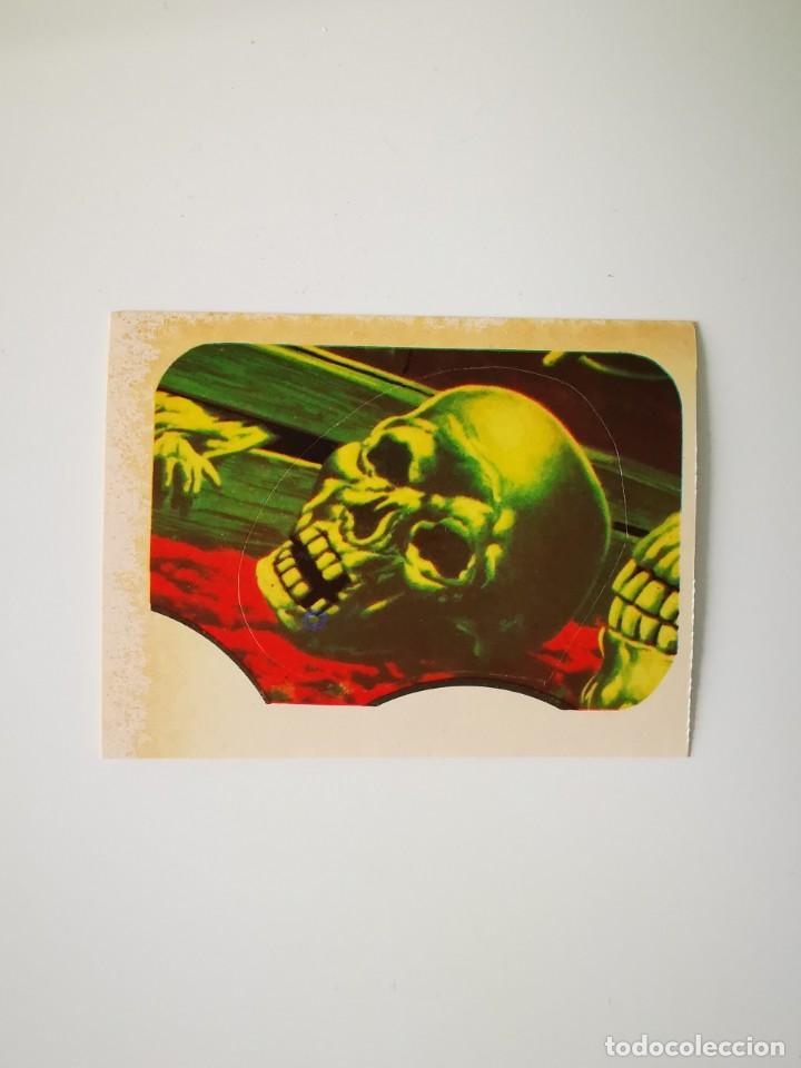 Collectable Antique Stickers: CROMO PEGATINA TROQUELADO SIN PEGAR ALBUM MONSTERS CINE TERROR MAGA MONSTRUOS 304 CALAVERA VERDE