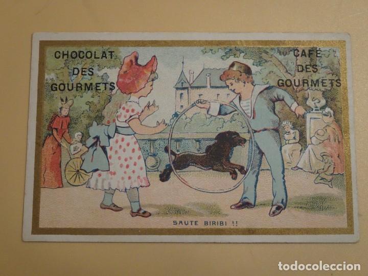 Colecionismo Cromos antigos: ANTIGUO CROMO, CON PUBLICIDAD ,CHOCOLAT DES GOURMETS, VER FOTOS