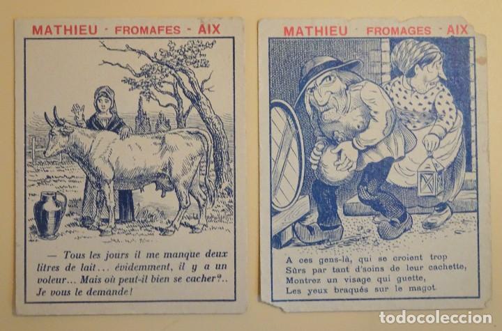 Colecionismo Cromos antigos: LOTE DE 2 ANTIGUOS CROMOS, PUBLICIDAD, QUESOS, FROMAGES, VER FOTOS