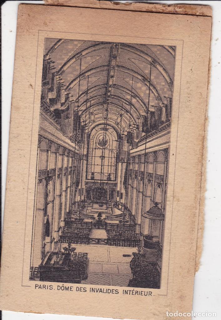 Coleccionismo Cromos antiguos: cromo finales siglo XIX Paris Dome des invalides cromo pegado detr&aacute;s