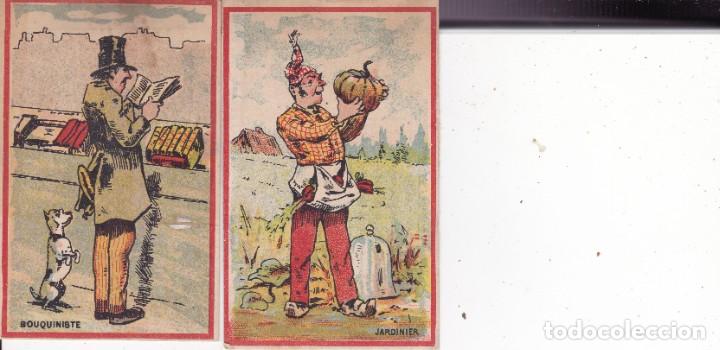 Coleccionismo cromos antiguos: 2 cromos principios siglo XX Jardinier y Bouquniste
