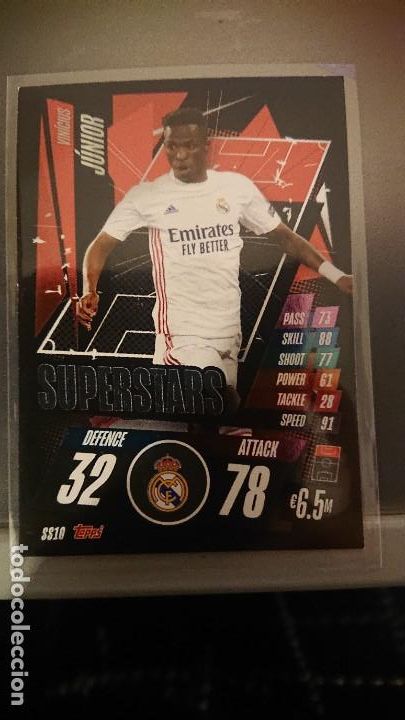 Colecionismo Cromos antigos: CROMO VINICIUS JUNIOR SS10 REAL MADRID LIGA 20 21 TEMP 2020 2021 MATCH ATTAX TOPPS