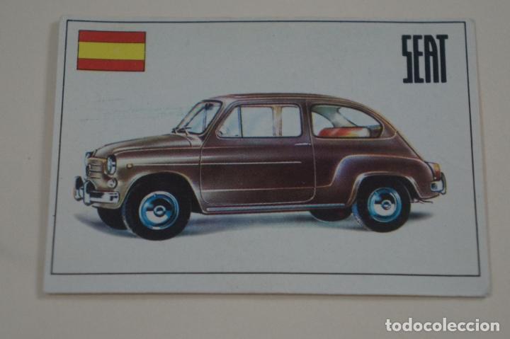 Coleccionismo cromos antiguos: CROMO DE COCHES SEAT DESPEGADO N&ordm; 74 DEL ALBUM EL MUNDO DEL AUTOMOVIL DE BRUGUERA