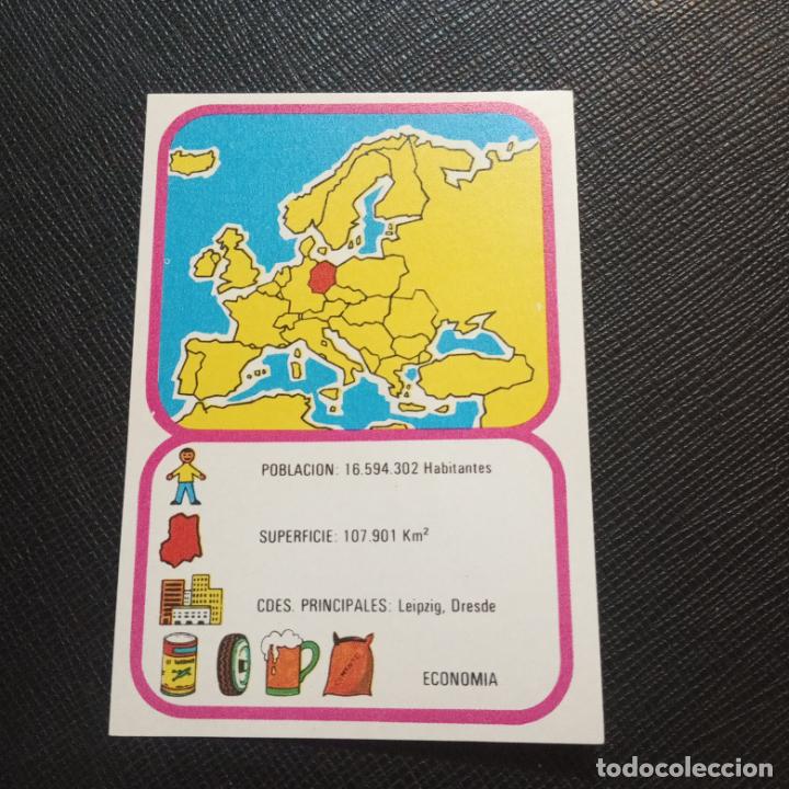 Collezionismo Figurine antiche: EUROPA GEOGRAFICA POLITICA Y ECONOMICA CHOCOLATES LAS COMAS CROMO - SIN PEGAR - A58 - 8 B