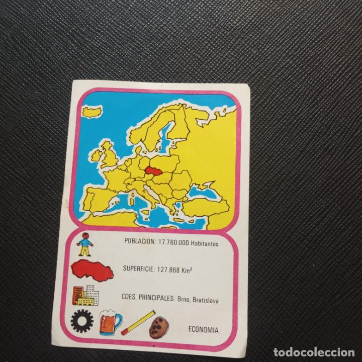 Collezionismo Figurine antiche: EUROPA GEOGRAFICA POLITICA Y ECONOMICA CHOCOLATES LAS COMAS CROMO - SIN PEGAR - A58 - 23