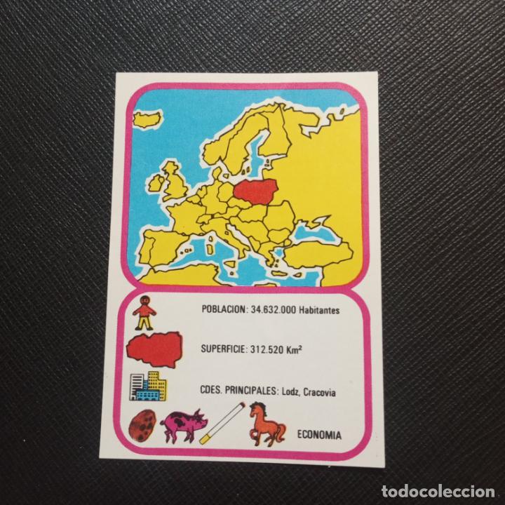 Coleccionismo cromos antiguos: EUROPA GEOGRAFICA POLITICA Y ECONOMICA CHOCOLATES LAS COMAS CROMO - SIN PEGAR - A58 - 77