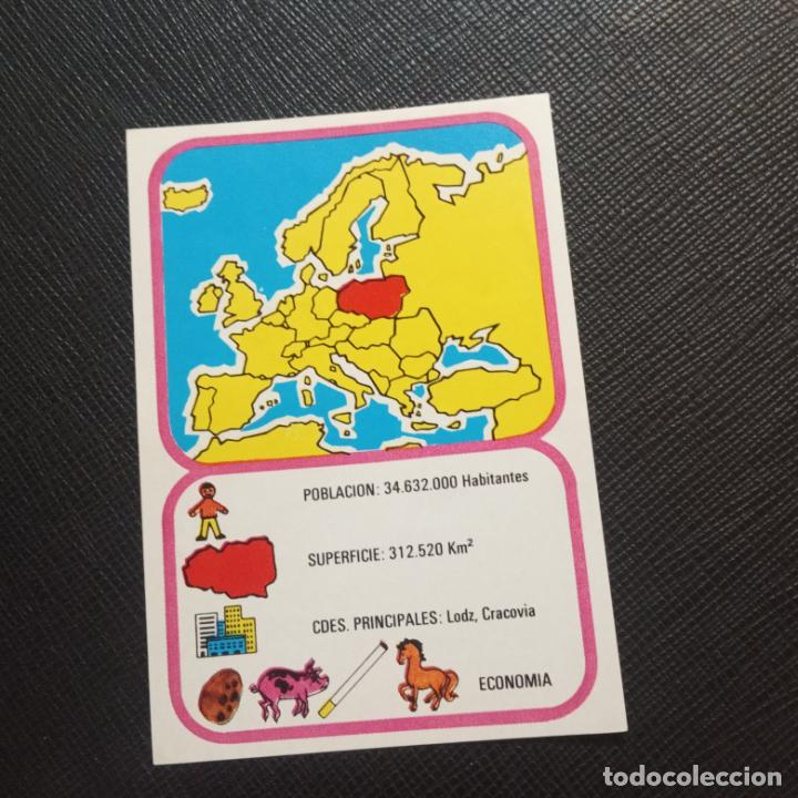 Coleccionismo cromos antiguos: EUROPA GEOGRAFICA POLITICA Y ECONOMICA CHOCOLATES LAS COMAS CROMO - SIN PEGAR - A58 - 77 B