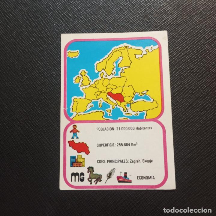 Collezionismo Figurine antiche: EUROPA GEOGRAFICA POLITICA Y ECONOMICA CHOCOLATES LAS COMAS CROMO - SIN PEGAR - A58 - 104