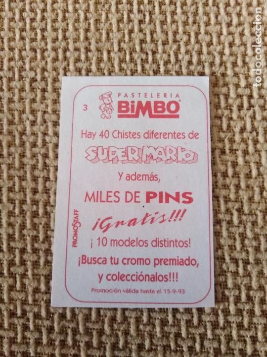 Coleccionismo cromos antiguos: Cromo Bimbo Supermario - Foto 2