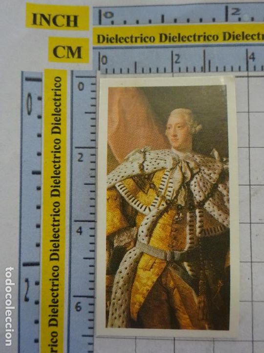 Collectionnisme Cartes &agrave; collectionner anciennes: CROMO CROMITO SERIE QUEEN ELIZABETH I - ELIZABETH II. REINADOS ISABEL I II INGLATERRA. 20 JORGE III