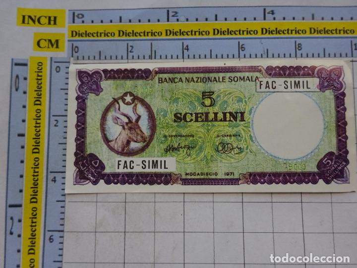 Collectionnisme Cartes &agrave; collectionner anciennes: CROMO BILLETE FACS&Iacute;MIL. 182 SOMALIA 5 CHELINES